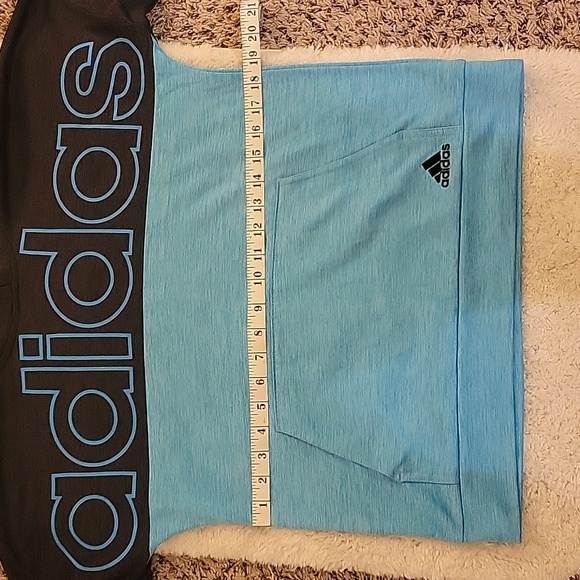 ADIDAS Youth, Hooded Blue Sweatshirt Youth Large - Picture 9 of 12